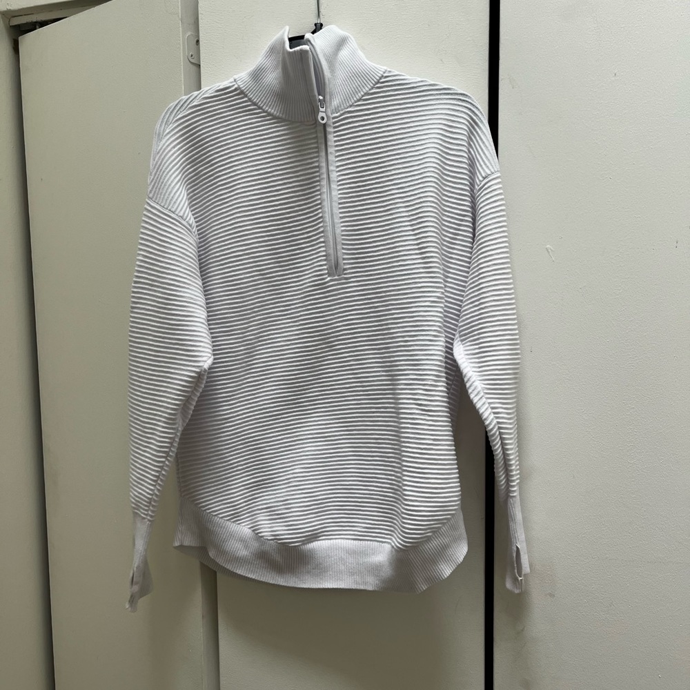 White Quarter Zip
